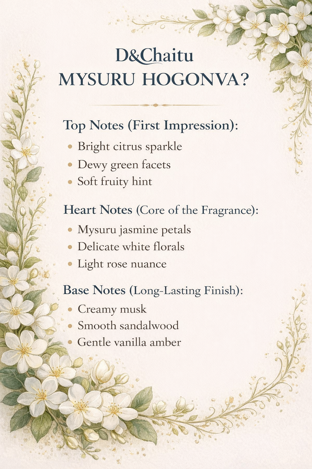 D&Chaitu –  Mysuru Hogonva? (Eau de Parfum, 50 ml)
